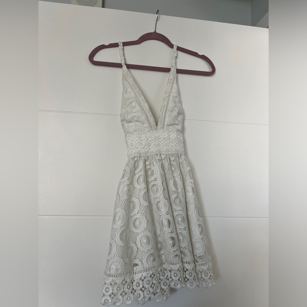 Lovers and friends white mini dress